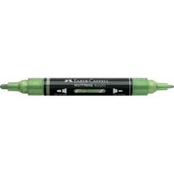 Akril marker Faber-Castell Multimark 298 kétvégű 1-1,2/2-3mm metál zsályazöld