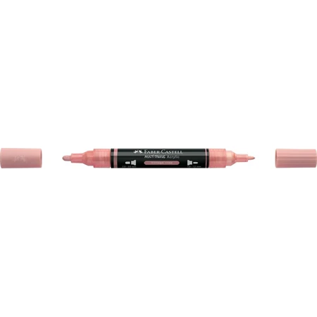 Akril marker Faber-Castell Multimark 304 kétvégű 1-1,2/2-3mm vintage rózsa