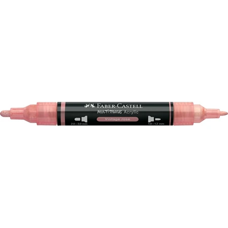 Akril marker Faber-Castell Multimark 304 kétvégű 1-1,2/2-3mm vintage rózsa