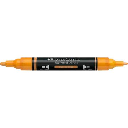 Akril marker Faber-Castell Multimark 309 kétvégű 1-1,2/2-3mm világos narancs