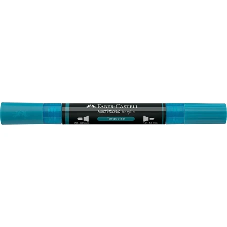 Akril marker FABER Multimark 313 kétvégű 1-1,2/2-3mm türkiz