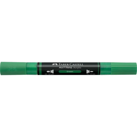 Akril marker FABER Multimark 316 kétvégű 1-1,2/2-3mm zöld