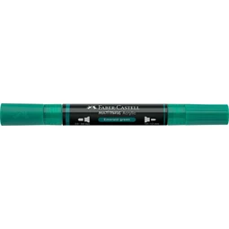 Akril marker Faber-Castell Multimark 358 kétvégű 1-1,2/2-3mm smaragd zöld