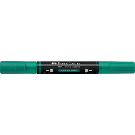 Akril marker Faber-Castell Multimark 358 kétvégű 1-1,2/2-3mm smaragd zöld