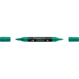 Akril marker Faber-Castell Multimark 358 kétvégű 1-1,2/2-3mm smaragd zöld