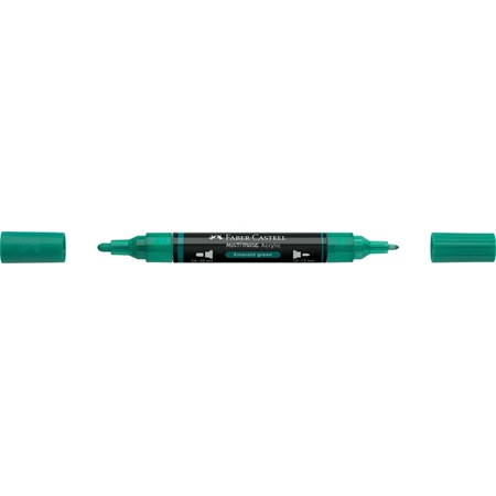 Akril marker Faber-Castell Multimark 358 kétvégű 1-1,2/2-3mm smaragd zöld