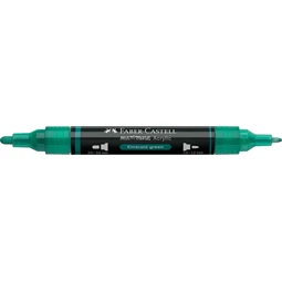 Akril marker Faber-Castell Multimark 358 kétvégű 1-1,2/2-3mm smaragd zöld