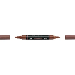 Akril marker Faber-Castell Multimark 378 kétvégű 1-1,2/2-3mm gesztenyebarna