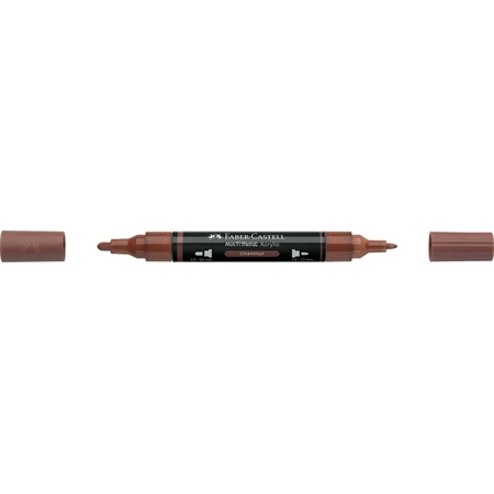 Akril marker Faber-Castell Multimark 378 kétvégű 1-1,2/2-3mm gesztenyebarna