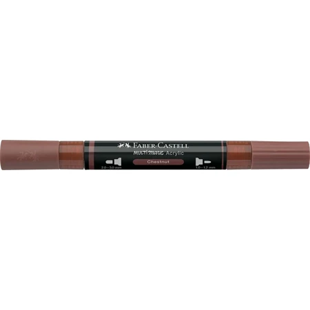 Akril marker Faber-Castell Multimark 378 kétvégű 1-1,2/2-3mm gesztenyebarna
