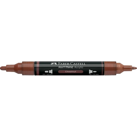 Akril marker Faber-Castell Multimark 378 kétvégű 1-1,2/2-3mm gesztenyebarna