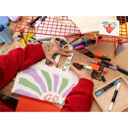 Akril marker FABER Multimark 412 kétvégű 1-1,2/2-3mm mentazöld