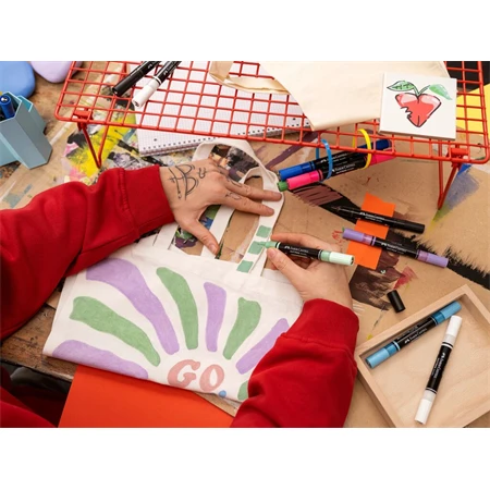 Akril marker FABER Multimark 412 kétvégű 1-1,2/2-3mm mentazöld