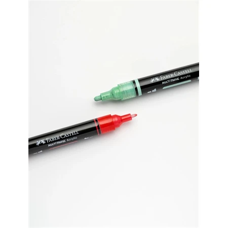 Akril marker FABER Multimark 412 kétvégű 1-1,2/2-3mm mentazöld