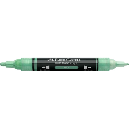Akril marker FABER Multimark 412 kétvégű 1-1,2/2-3mm mentazöld
