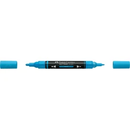Akril marker Faber-Castell Multimark 448 kétvégű 1-1,2/2-3mm azúrkék