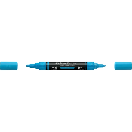 Akril marker Faber-Castell Multimark 448 kétvégű 1-1,2/2-3mm azúrkék