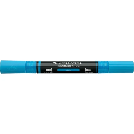 Akril marker Faber-Castell Multimark 448 kétvégű 1-1,2/2-3mm azúrkék