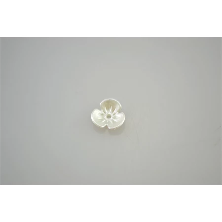 Akril virág gyöngy, fehér, 9 mm 20db/csomag