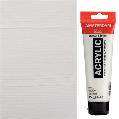 Akrilfesték AMSTERDAM 120ml 104 zink fehér