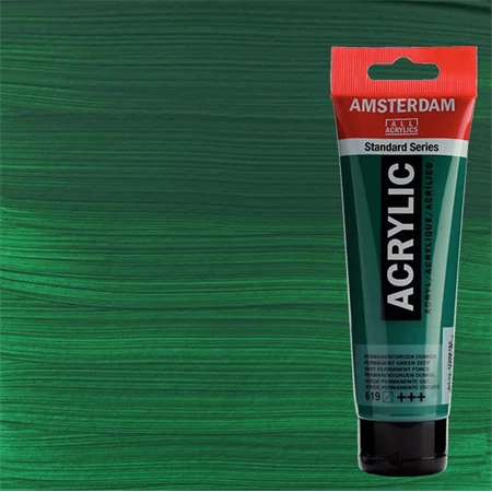 Akrilfesték AMSTERDAM 120ml 619 permanent green deep