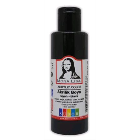 Akrilfesték Mona Lisa 70 ml fekete