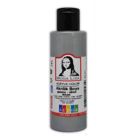 Akrilfesték Mona Lisa 70 ml metál ezüst