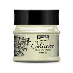 Akrilfesték PENTART Delicate metál 50ml fehérarany