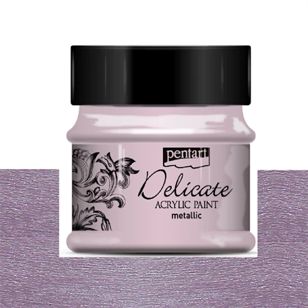 Akrilfesték PENTART Delicate metál 50ml lilaezüst