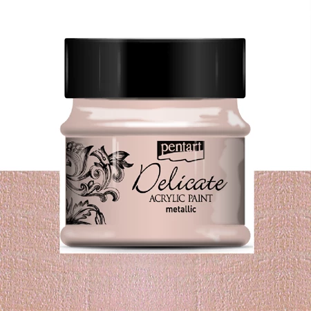 Akrilfesték PENTART Delicate metál 50ml rózsaarany