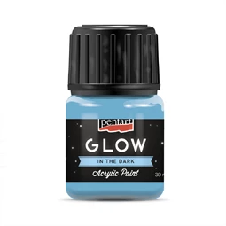 Akrilfesték PENTART GLOW 30ml sötétben világító, kék