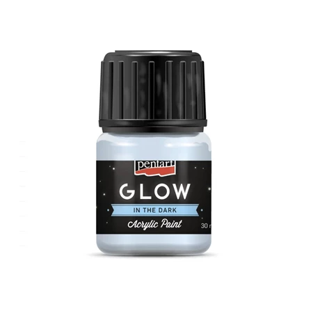 Akrilfesték PENTART GLOW 30ml sötétben világító, kékesfehér