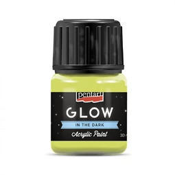 Akrilfesték PENTART GLOW 30ml sötétben világító, limezöld