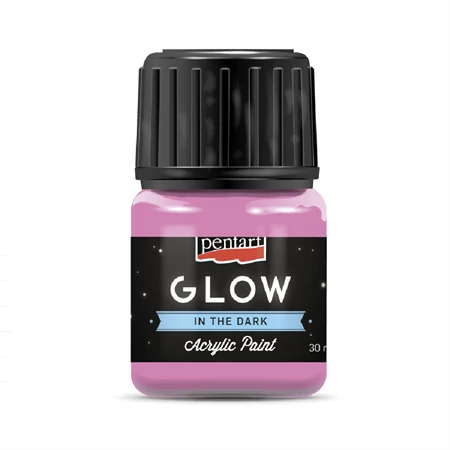 Akrilfesték PENTART GLOW 30ml sötétben világító, pink