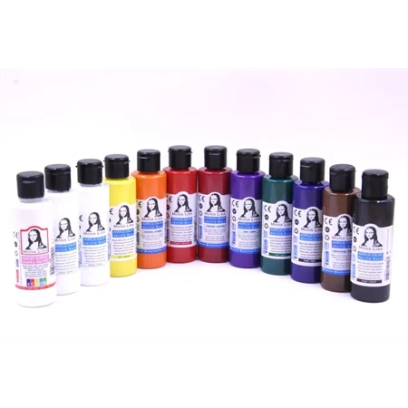 Akrilfesték készlet 12x70 ml, Mona Lisa, extra 2db fehér színnel