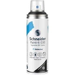 Akrilfesték spray, 200 ml, SCHNEIDER Paint-It 030, fekete