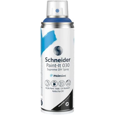 Akrilfesték spray, 200 ml, SCHNEIDER Paint-It 030, kék