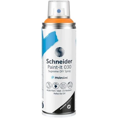 Akrilfesték spray, 200 ml, SCHNEIDER Paint-It 030, narancssárga