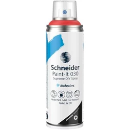 Akrilfesték spray, 200 ml, SCHNEIDER Paint-It 030, piros