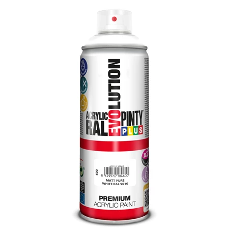 Akrilfesték spray, EVO, matt fehér, 400ml (9010)