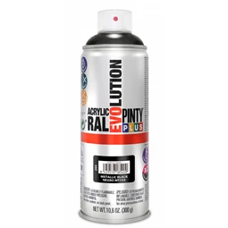 Akrilfesték spray, EVO, metál fekete, 400ml