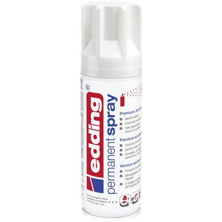 Akrilfesték spray, prémium EDDING 200ml, fényes fehér TRAFFIC WHITE GLOSS RAL9016 (953)