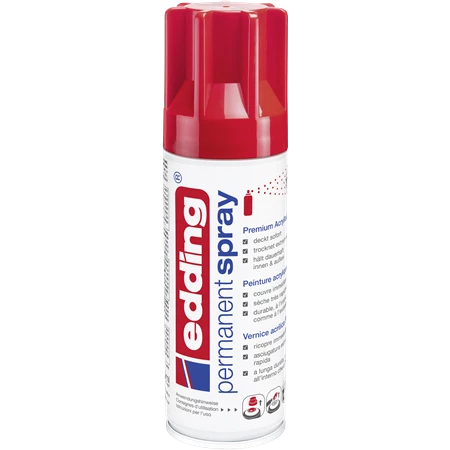Akrilfesték spray, prémium EDDING 200ml, fényes piros TRAFFIC RED GLOSS RAL3020 (952)