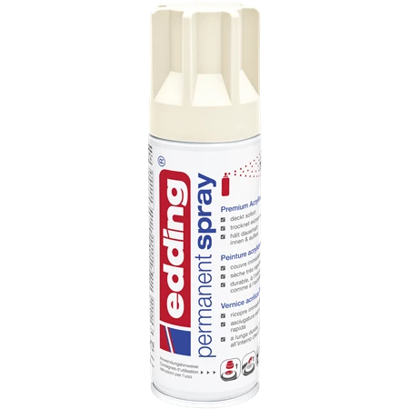 Akrilfesték spray, prémium EDDING 5200 200ml, matt bézs LIGHT IVORY RAL1015 (920)