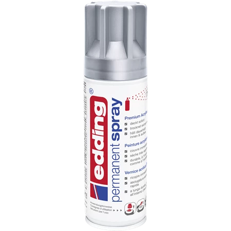 Akrilfesték spray, prémium EDDING 5200 200ml, matt ezüst SILVER MAT (923)