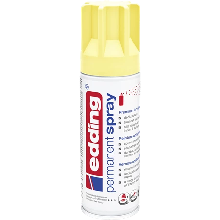 Akrilfesték spray, prémium EDDING 200ml, matt pasztell sárga TRAFFIC YELLOW MAT RAL1023 (905)