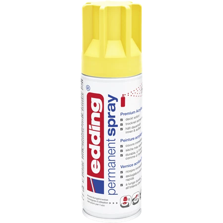 Akrilfesték spray, prémium EDDING 200ml, matt sárga TRAFFIC YELLOW MAT RAL1023 (905)