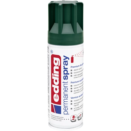 Akrilfesték spray, prémium EDDING 5200 200ml, matt sötétzöld MOSS GREEN RAL6005 (904)