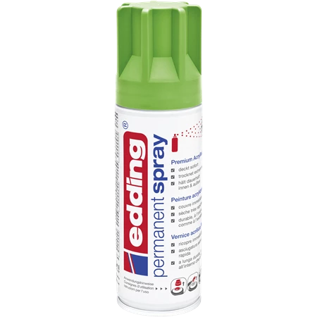 Akrilfesték spray, prémium EDDING 5200 200ml, matt zöld YELLOW GREEN MAT RAL6018 (927)