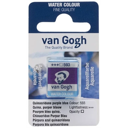 Akvarellfesték Van Gogh 1,5 ml szilkés 593 sötét quinacridone kékes-lila